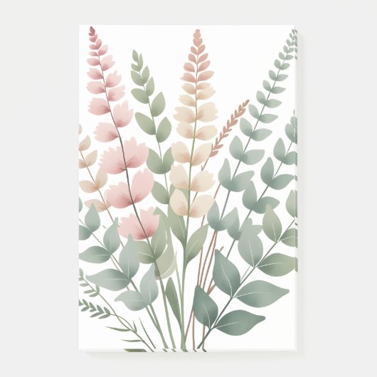 Esthetische Botanische Varens Bloemmotief Post-it Post-it® Notes (Voorkant)