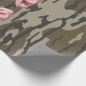 Esthetische Bottomland Camo Baby Roze linten & str Cadeaupapier (Hoek)