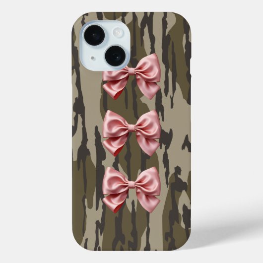 Esthetische Bottomland Camo Baby Roze linten & str Case-Mate iPhone Case (Achterkant)