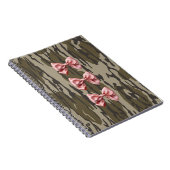 Esthetische Bottomland Camo Baby Roze linten & str Notitieboek (Rechterzijde)