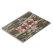 Esthetische Bottomland Camo Baby Roze linten & str Notitieboek (Linkerzijde)