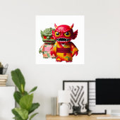 Esthetische Boze Pop Wall Art Poster voor Modern (Thuiskantoor)
