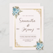 Esthetische Bruiloft Bewaar de Datum Uitnodiging (Voorkant / Achterkant)