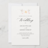 Esthetische bruiloft boog tuin paar waterverf kaart (Achterkant)