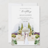 Esthetische bruiloft tuin waterverf kaart (Voorkant)