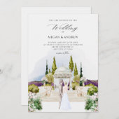 Esthetische bruiloft tuin waterverf kaart (Voorkant / Achterkant)