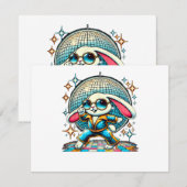 Esthetische Bunny Disco Kaart (Voorkant / Achterkant)