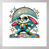 Esthetische Bunny Disco Poster (Voorkant)