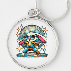 Esthetische Bunny Disco Sleutelhanger
