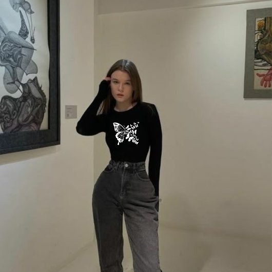 Esthetische Butterfly Minimalist Dispersal T-shirt