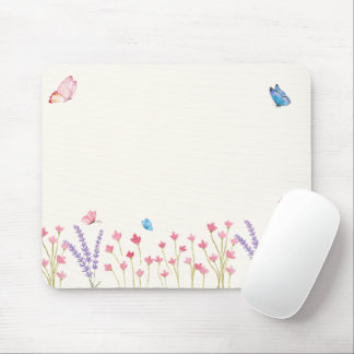 Esthetische Butterfly Wildflowers Muismat