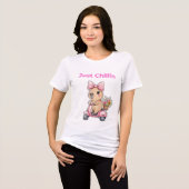Esthetische Capybara Chillende Cute T-Shirt (Voorkant volledig)