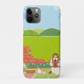 Esthetische Cat Picnic Schattige Modern Case-Mate iPhone Case (Achterkant)