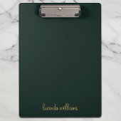 Esthetische Charcoal Chic Gold Script Monogram Klembord