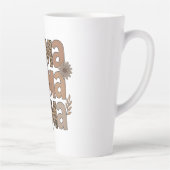 Esthetische Chic Mama Typografie Leopard Print Latte Mok (Rechts)