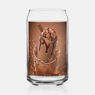 Esthetische Chocolade Spat Iced Coffee Glas