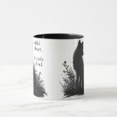 Esthetische citaten mok- Zwarte Wolf T-shirts Mok (Midden)