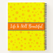 Esthetische citroengele kleur - Mooie naam monogra Notitieboek (Achterkant)