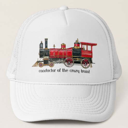 Esthetische conducteur van de Crazy Train-honkbalp Trucker Pet (Voorkant)
