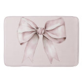 Esthetische coquette roze strik Gepersonaliseerde Badmat (Voorkant)