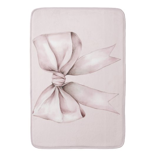 Esthetische coquette roze strik Gepersonaliseerde Badmat (Voorkant Verticaal)