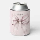 Esthetische coquette roze strik Gepersonaliseerde  Blikjeskoeler (Blikje Achterkant)