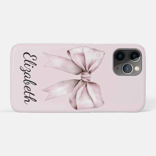 Esthetische coquette roze strik Gepersonaliseerde  Case-Mate iPhone Case (Achterkant (horizontaal))