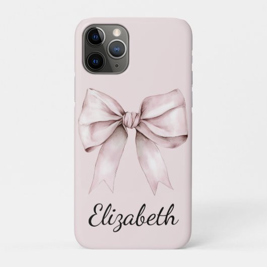 Esthetische coquette roze strik Gepersonaliseerde  Case-Mate iPhone Case (Achterkant)