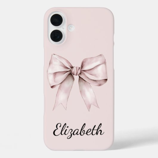 Esthetische coquette roze strik Gepersonaliseerde  Case-Mate iPhone Case (Achterkant)