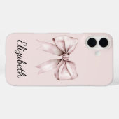 Esthetische coquette roze strik Gepersonaliseerde  Case-Mate iPhone Case (Achterkant (horizontaal))