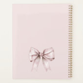 Esthetische coquette roze strik Gepersonaliseerde Planner (Achterkant)