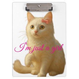 Esthetische Coquette Witte Kat Ik Ben Gewoon Een M Klembord