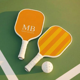 Esthetische Country Club Gele Oranje Strepen Pickleball Paddle