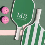 Esthetische Country Club Green Stripes Monogram Sc Pickleball Paddle<br><div class="desc">Verhoog je pickleball spel met onze Green and White Striped Monogrammed Paddle - een paddle die niet alleen gaat over het winnen van punten, maar het maken van een stijlvolle verklaring op het veld. Geïnspireerd door de tijdloze elegantie van ouderwetse esthetiek, country clubs en het weelderige groen van goed verzorgde...</div>