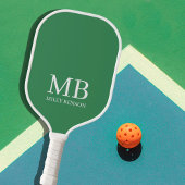 Esthetische Country Club Green Stripes Monogram Sc Pickleball Paddle
