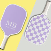 Esthetische Country Club Lavendel Geruite Monogram Pickleball Paddle