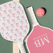 Esthetische Country Club Roze Bogen Monogram Prepp Pickleball Paddle