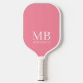 Esthetische Country Club Roze Bogen Monogram Prepp Pickleball Paddle (Achterkant)
