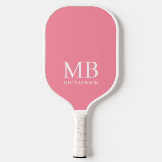 Esthetische Country Club Roze Bogen Monogram Prepp Pickleball Paddle (Achterkant)