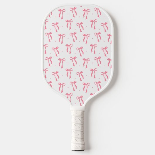 Esthetische Country Club Roze Bogen Monogram Prepp Pickleball Paddle (Voorkant)