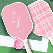 Esthetische Country Club Roze Strepen Plakken Mono Pickleball Paddle