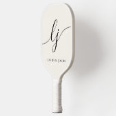 Esthetische Country Club Stripes Plakt Monogram Pickleball Paddle (Links)