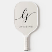Esthetische Country Club Stripes Plakt Monogram Pickleball Paddle (Voorkant)