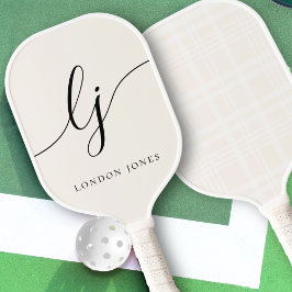 Esthetische Country Club Stripes Plakt Monogram Pickleball Paddle