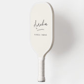 Esthetische Country Club Stripes Plakte Monogram N Pickleball Paddle (Links)