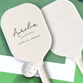 Esthetische Country Club Stripes Plakte Monogram N Pickleball Paddle