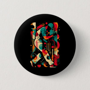Esthetische Cricketspeler Op Atletiek Sport Cricke Ronde Button 5,7 Cm