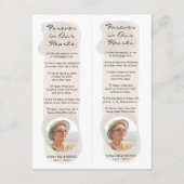 Esthetische Custom Photo Memorial Funeral Bladwijz Feestdagenkaart (Achterkant)