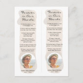 Esthetische Custom Photo Memorial Funeral Bladwijz Feestdagenkaart (Voorkant)