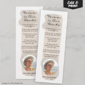 Esthetische Custom Photo Memorial Funeral Bladwijz Feestdagenkaart